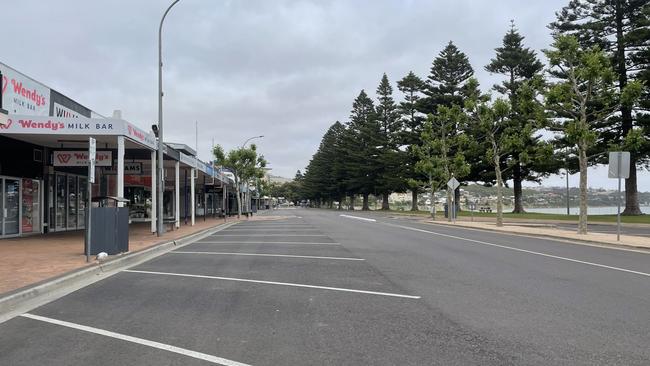 An empty Tasman Terrace in Port Lincoln just hours before the state government announced the six-day lockdown would end early. Picture: Emily Jarvis