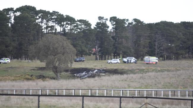 The crash site in Gundaroo. Picture: Sam Turner