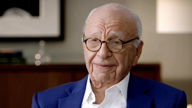 The Australian’s founder Rupert Murdoch says he’s proud of the work the paper has done over 60 years. Picture: Sky News