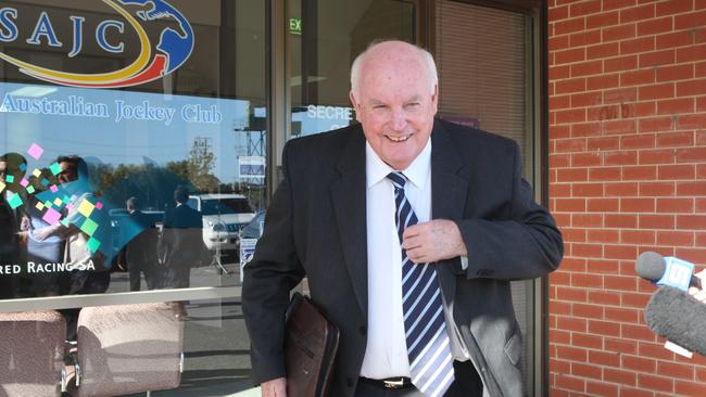 Bill Spear leaves the SAJC at Morphettville on the day the board sacked former CEO Stephen Ploubidis in 2009.