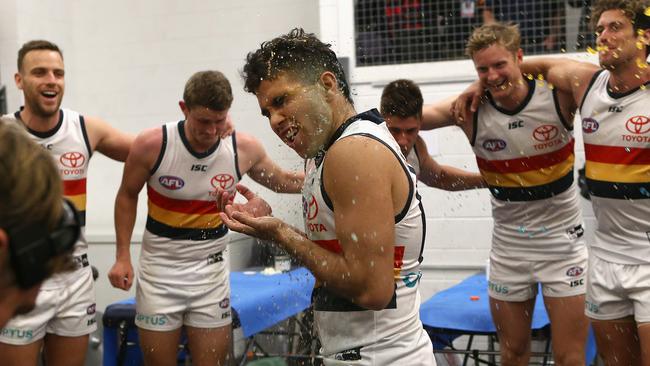 Adelaide’s Tyson Stengle after the Crows’ round 17 win over the Suns. Picture: Getty Images