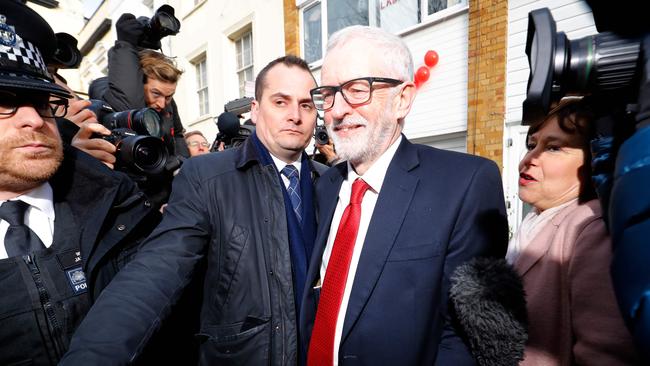 Opposition Labour party leader Jeremy Corbyn leaves his home in north Londonafter the party suffered its worst electoral performance since before World War II.