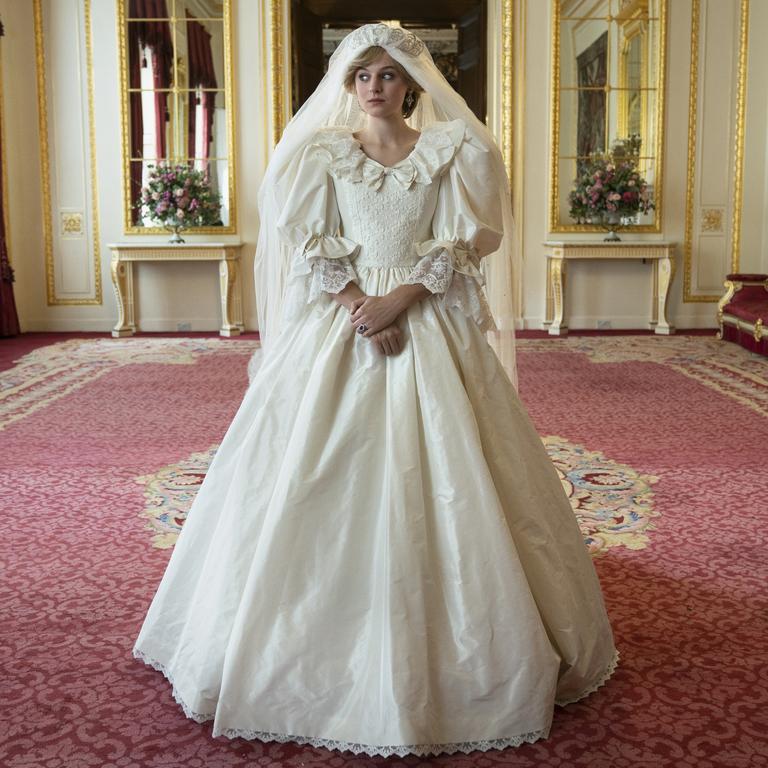 Emma Corrin as Lady Diana Spencer in a scene from The Crown. Picture: Supplied/Netflix