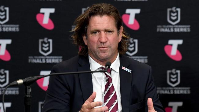 Des Hasler is facing a fine and further sanctions. Picture: Bradley Kanaris/Getty