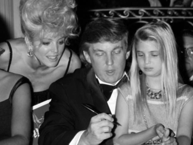 A file photo of Donald Trump, Marla Maples and Ivanka Trump. Picture: Getty