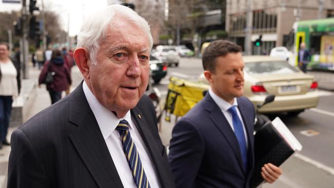 Independent Director of AMP Superannuation and N.M. Superannuation Proprietary Limited, Richard Allert leaves the Commonwealth Law Courts in Melbourne. Picture: AAP