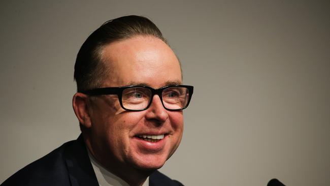 Outgoing Qantas chief executive Alan Joyce will announce the profit results on Thursday morning. Picture: NCA NewsWire / Gaye Gerard