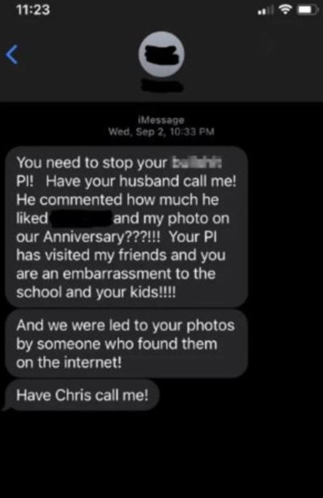 She says she is being bullied by fellow mums after they discovered her account. Picture: Jam Press