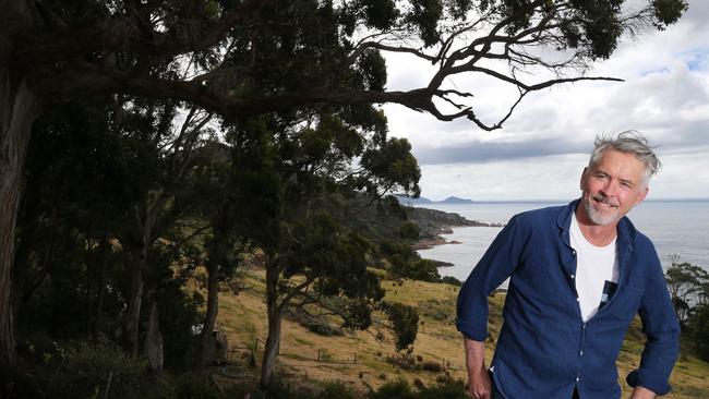 Scott Rankin at his home in Boat Harbour, Tasmania. Picture: Chris Kidd