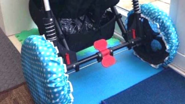 Pram wheel covers hack for parents who are sick of taking dirty prams home Kidspot