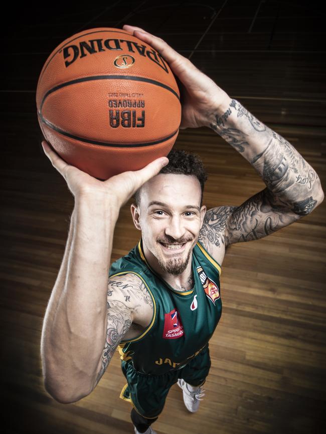 Jack Jumpers US import Josh Adams says he can feel himself falling back in love with the game thanks to the warm welcome he’s received from his new teammates and coaches. Picture Eddie Safarik