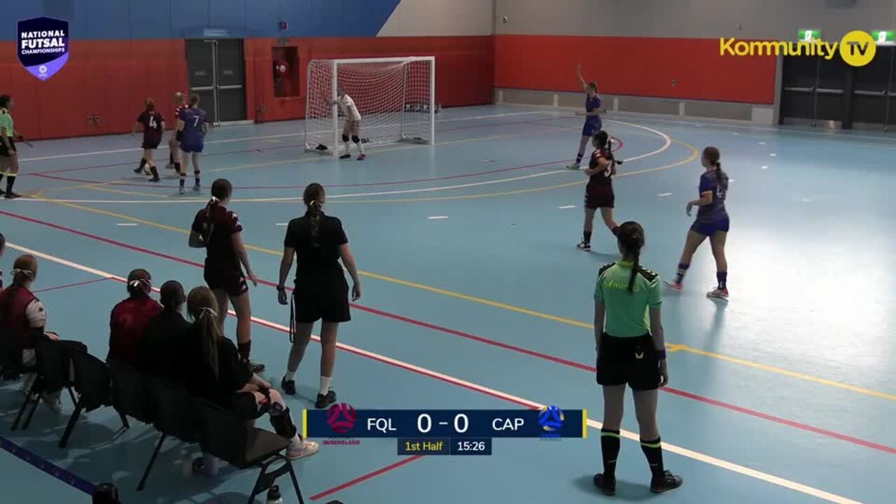 Replay: Football Queensland v Capital Football (U15 Girls SF)—2025 National Futsal Championships Day 4