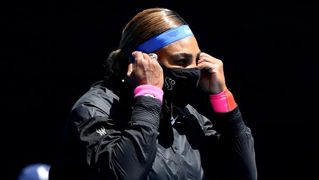 Serena Williams emerged from Rod Laver Arena to be told of the lockdown