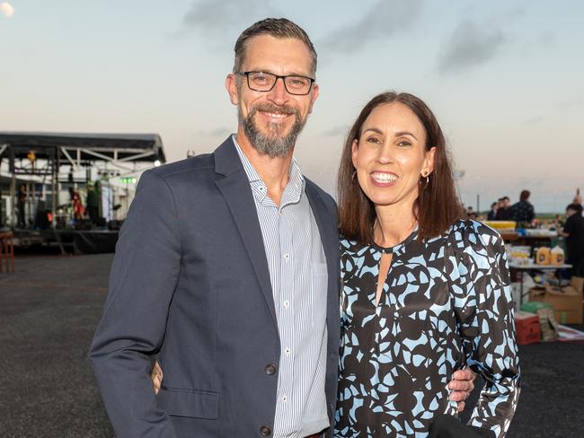 Andrew and Jocelyn Morgan at Dinner on the Runway for Mackay Hospital Foundation, Mackay Airport Friday 8 September 2023 Picture: Michaela Harlow