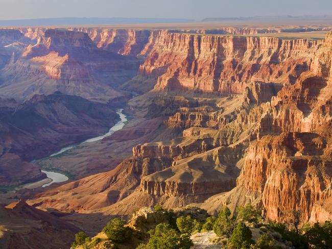 The Grand Canyon from Desert View Point with the Colorado River visible during dusk. Picture: iStock