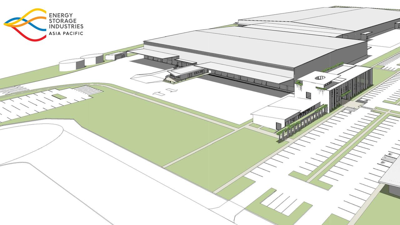 Concept design of the Maryborough facility. Photo: Energy Storage Industries.