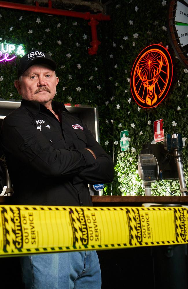 Owner of Fabric Nightclub Dave O’Connell at the Dog and Duck in Adelaide. Picture: MATT LOXTO