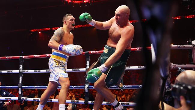 Tyson Fury could barely stand up. Photo by Richard Pelham/Getty Images.