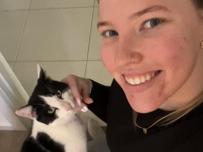 George the cat has been reunited with his owners after more than two years missing. Supplied.