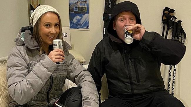 Peter Helliar and wife Bridget enjoy a pub crawl at home. ty