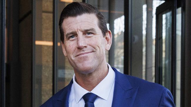 Ben Roberts-Smith leaving the Federal Court at the close of his lawsuit against Nine. Picture: David Swift