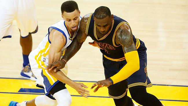 Golden State Warriors guard Stephen Curry and Cavaliers star LeBron James will meet again the finals. Picture: AFP