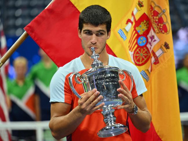 Spain's Carlos Alcaraz has withdrawn from the Australian Open. Picture: Angela Weiss/AFP