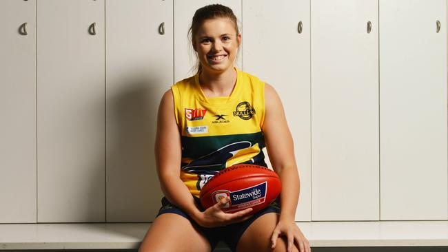 Woodville-West Torrens midfielder/forward Steph Walker. Picture: AAP/ Brenton Edwards