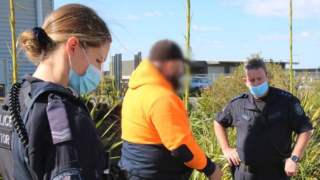 An alleged Hells Angels Bikie was arrested in Flinders. Picture: NSW Police