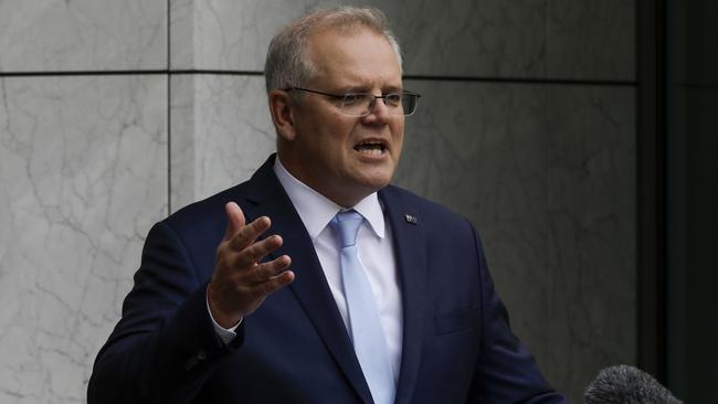 On finding a Covid-19 vaccine, Prime Minister Scott Morrison says he isn’t ‘putting all our eggs in one basket’. Picture: Sean Davey