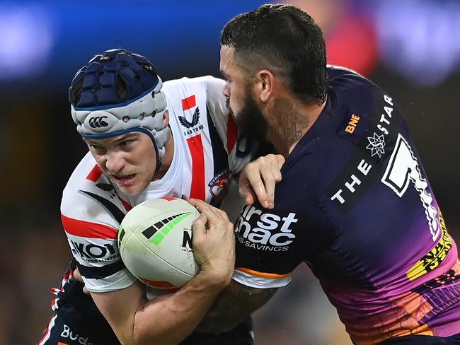 The Roosters and Broncos will get up close and personal before their match even starts. Picture: Getty Images