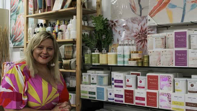 Kirsten Robinson and her line of Poppy Laine boutique candles and diffusers.