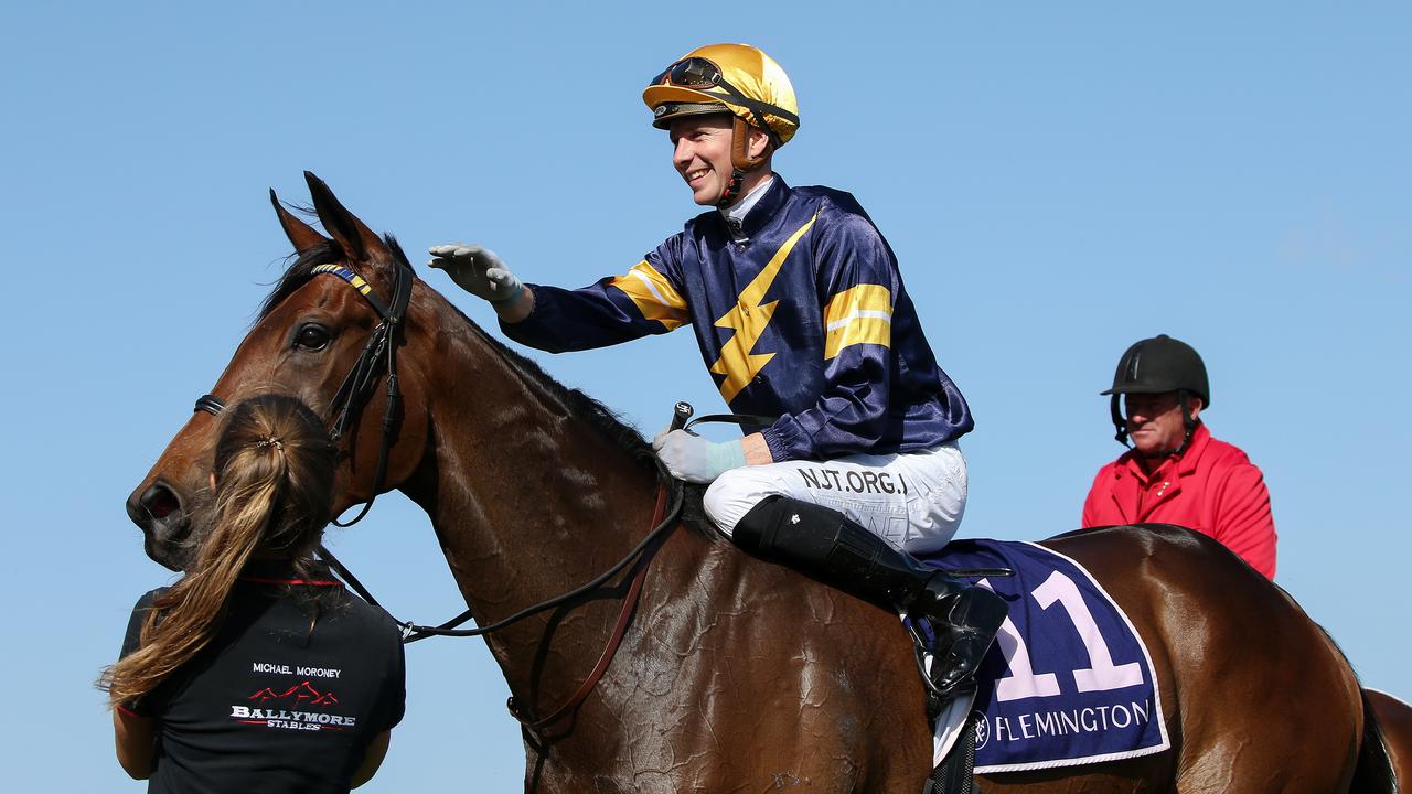 Jye McNeil was delighted with Akatu’s win at Flemington. Picture: Getty Images