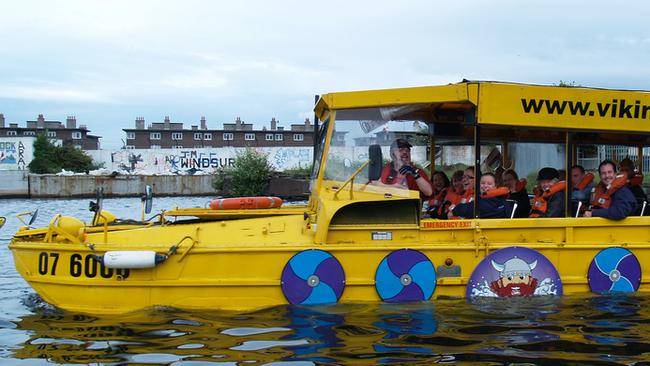 Why not see the sites and scenes of the capital city from a yellow World War II amphibious vehicle?