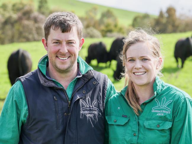 Brad and Fi Marson, Grassdale Estate Angus. Pictures: Nicole Cleary.