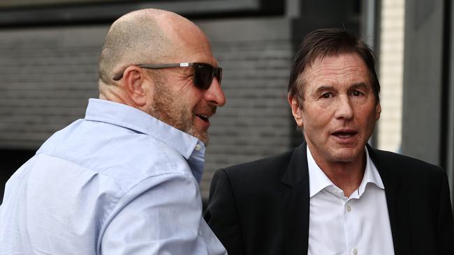 MELBOURNE . 17/02/2023.  AFL . Collingwood intra club practise match at Olympic Park.  Collingwood president Jeff Browne and CEO Craig Kelly  . Pic: Michael Klein