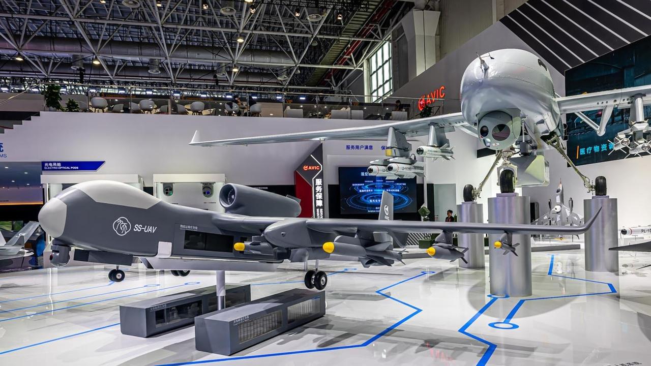 The aircraft was teased at the military’s airshow in Zhuhai in November. Picture: Getty Images.