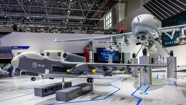 The aircraft was teased at the military’s airshow in Zhuhai in November. Picture: Getty Images.