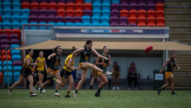 Ciaralii Parnell in the St Mary's vs Nightcliff Tigers 2023-24 NTFL women's qualifying final. Picture: Pema Tamang Pakhrin