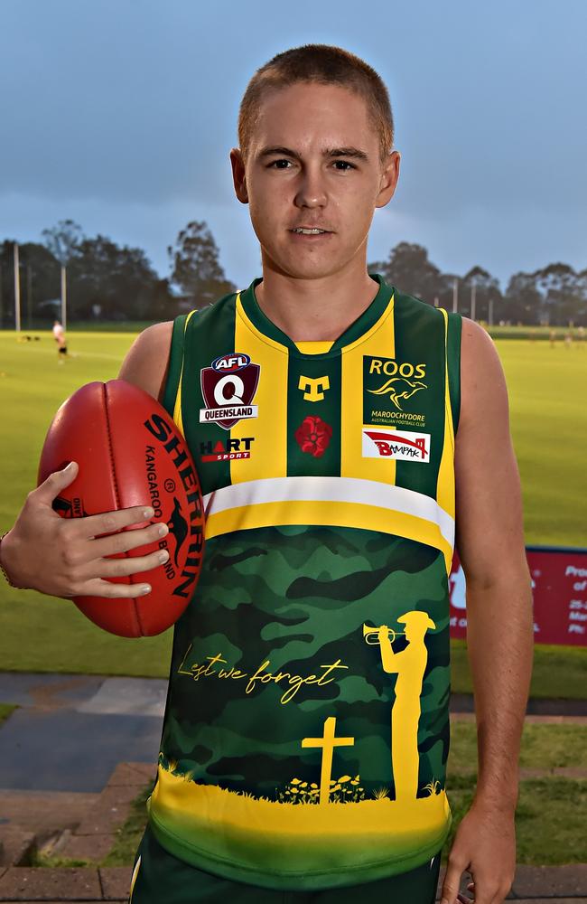 Jackson Bury wears the ANZAC jersey.