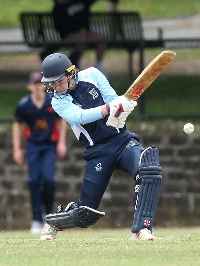 Canterbury’s Michael Forwood laces a drive.