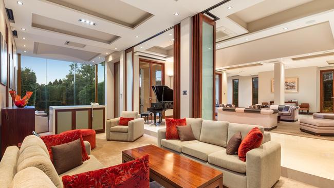 The luxe interior of Bennett and West’s property.