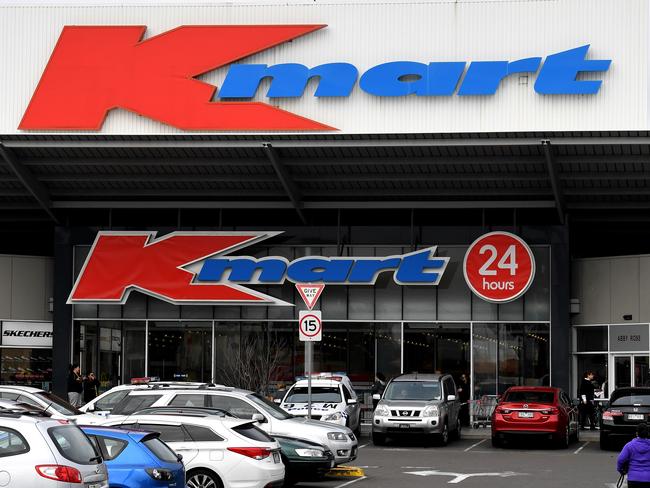 Police are on scene at Kmart Burwood the store has been evacuated after a suspious package was found.  Picture: Nicole Garmston