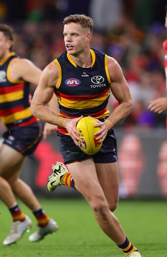 Mitch Hinge has been a big improver. Picture: Sarah Reed/AFL Photos