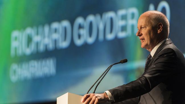 A major investor plans to vote against the re-election of Woodside chairman Richard Goyder because of climate concerns. Picture: Ross Swanborough