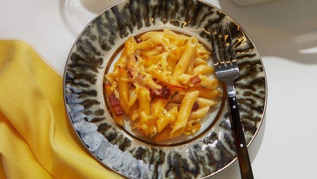 Bacon-Gruyère macaroni and cheese. Picture: Chelsie Craig forThe Wall Street Journal.