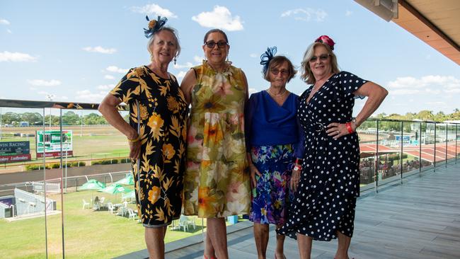 Carolyn Frogley, Val Blake, Marlene Maher and Kay Muldoon at the 2024 Palmerston Sprint. Picture: Pema Tamang Pakhrin