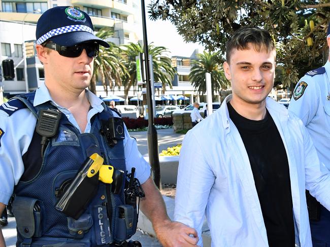 Max Towns was detained and arrested after the alleged assault on Dylan Robinson. Picture: Joel Carrett