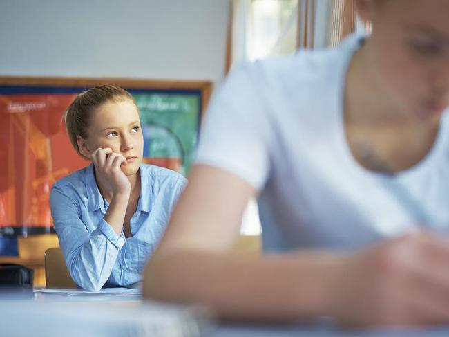 Teenage girl have problems at school, senior student, exams, subject choices. Istock image