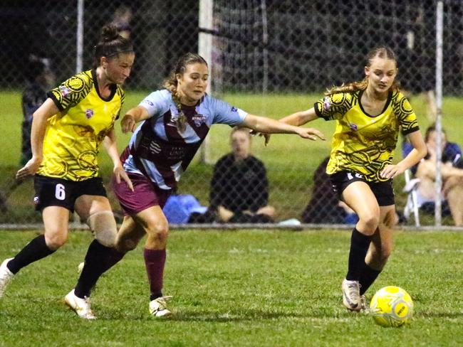 Edge Hill United womens v Redlynch Strikers womens at Endeavour Park. Semi Final, finals week one. FQ Far North 2024. Photo: Gyan-Reece Rocha